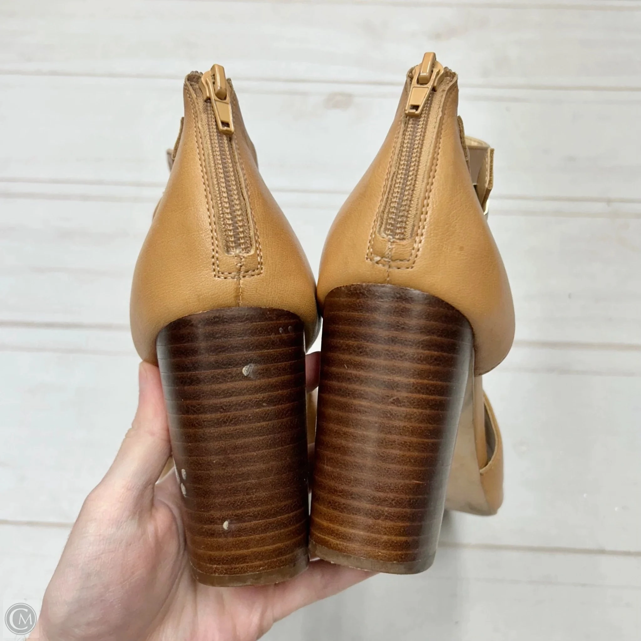 Shoes Heels Block By Sole Society In Tan, Size: 9.5