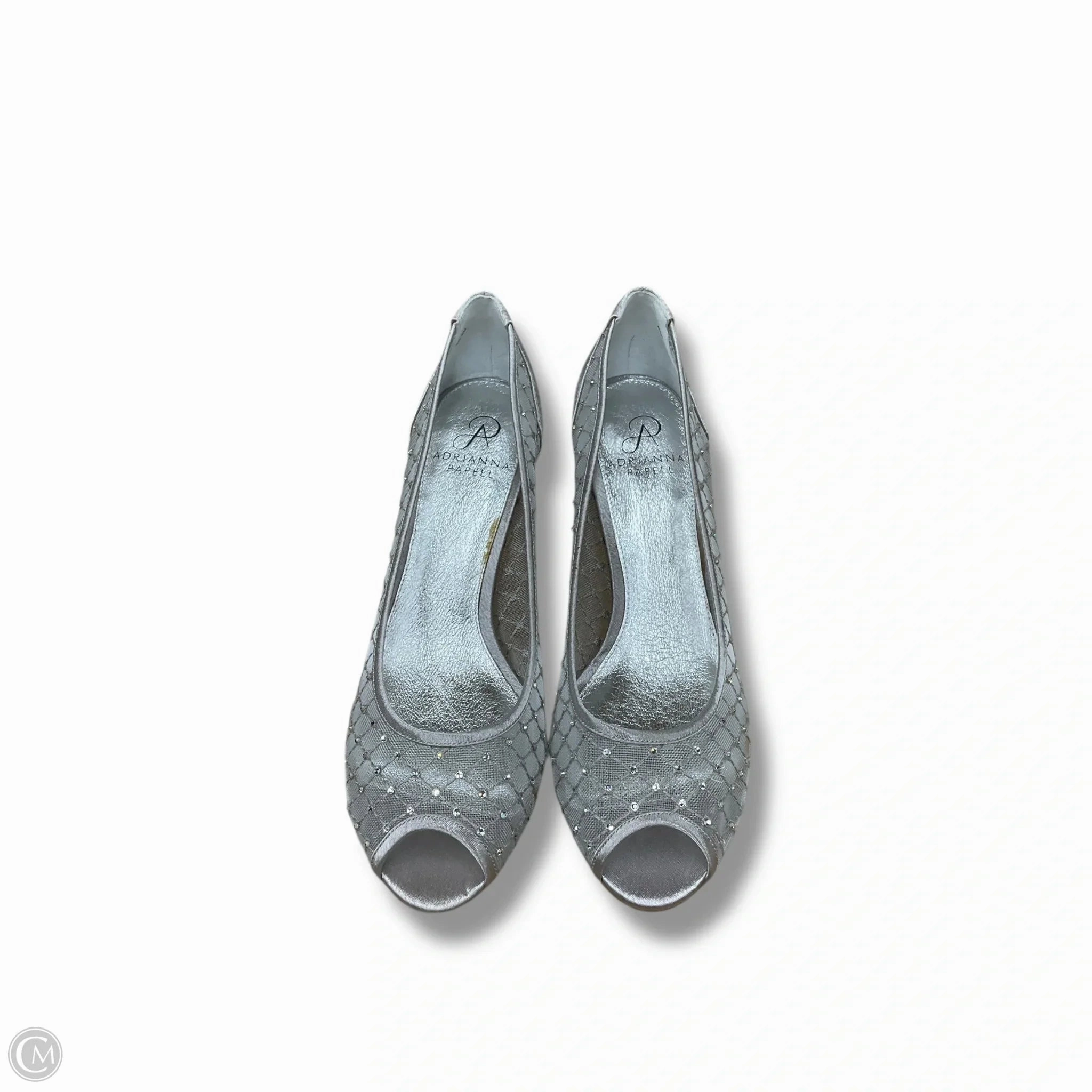 Shoes Heels Kitten By Adrianna Papell In Silver, Size: 8.5