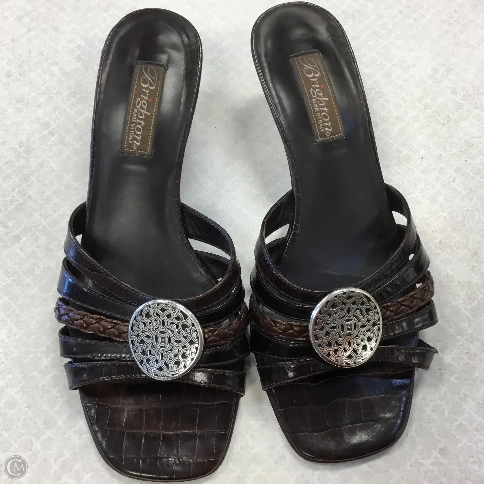 Shoes Heels Kitten By Brighton In Brown, Size: 8