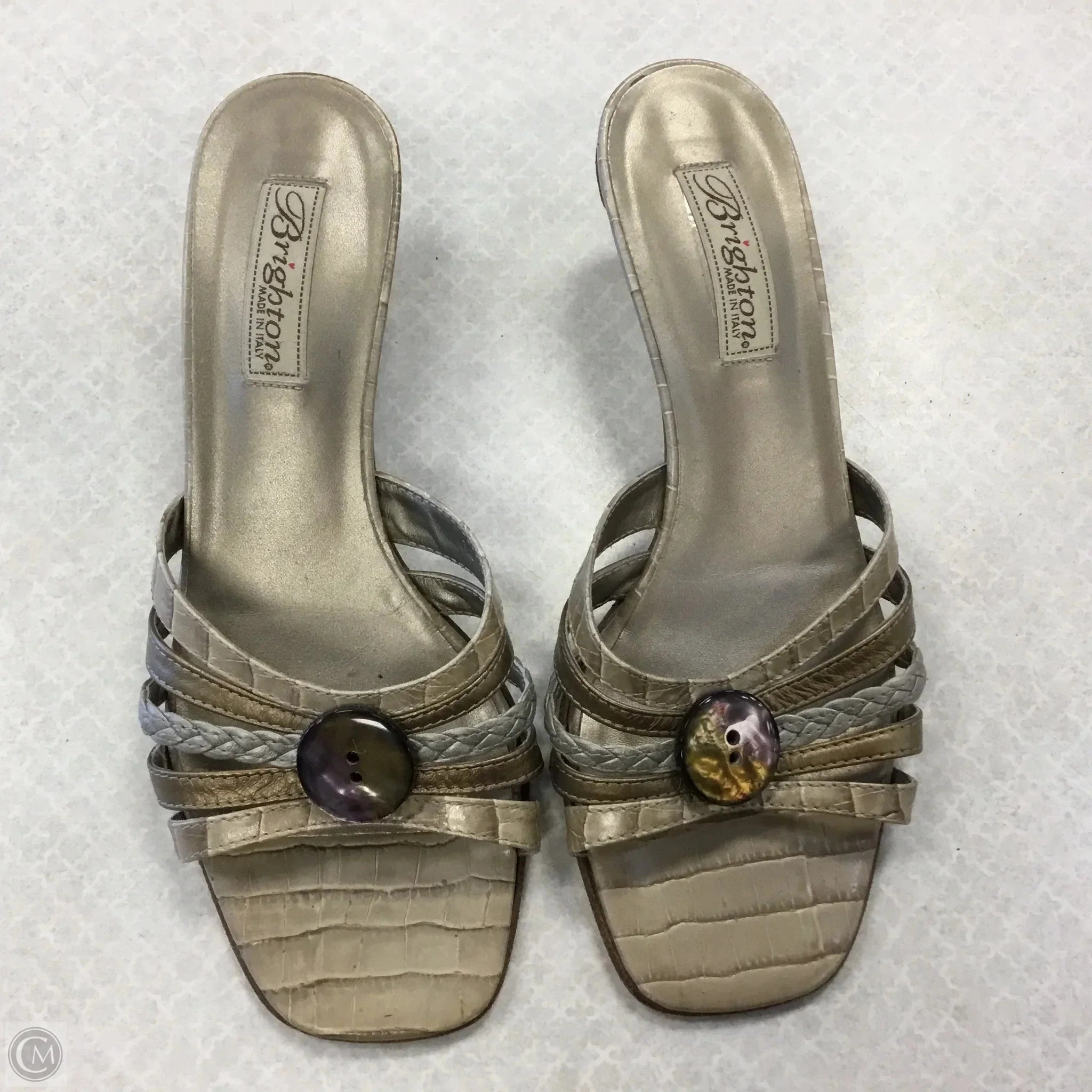 Shoes Heels Kitten By Brighton In Tan, Size: 8