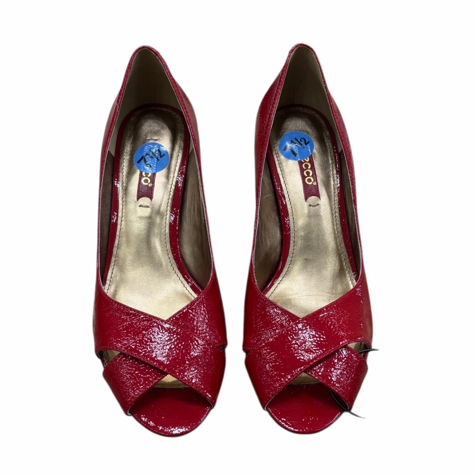 Shoes Heels Kitten By Ecco In Red, Size:7.5
