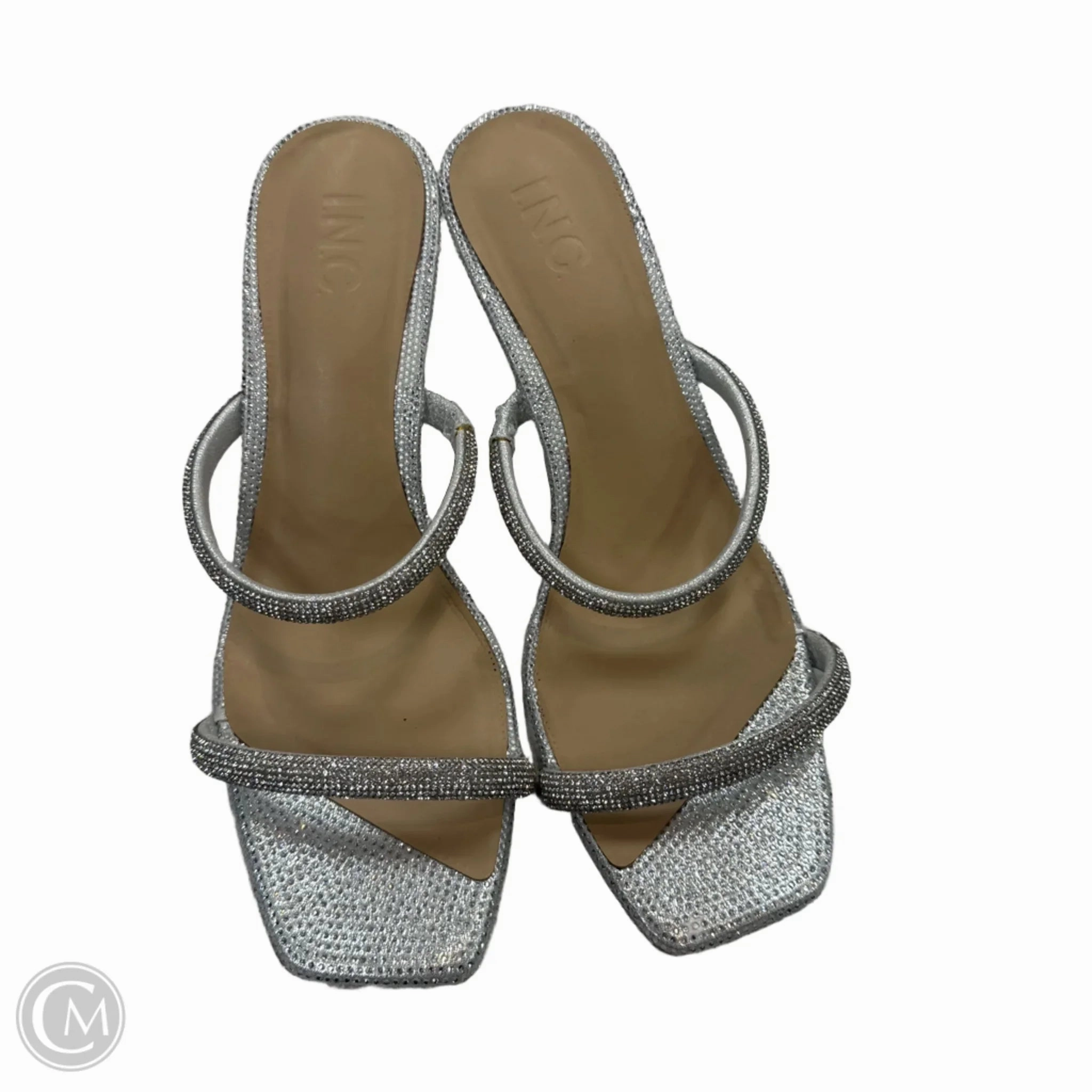 Shoes Heels Kitten By Inc In Silver, Size: 9.5