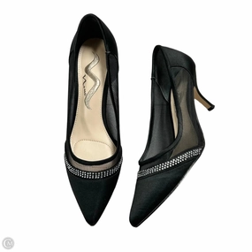 Shoes Heels Kitten By Nina In Black & Silver, Size: 7