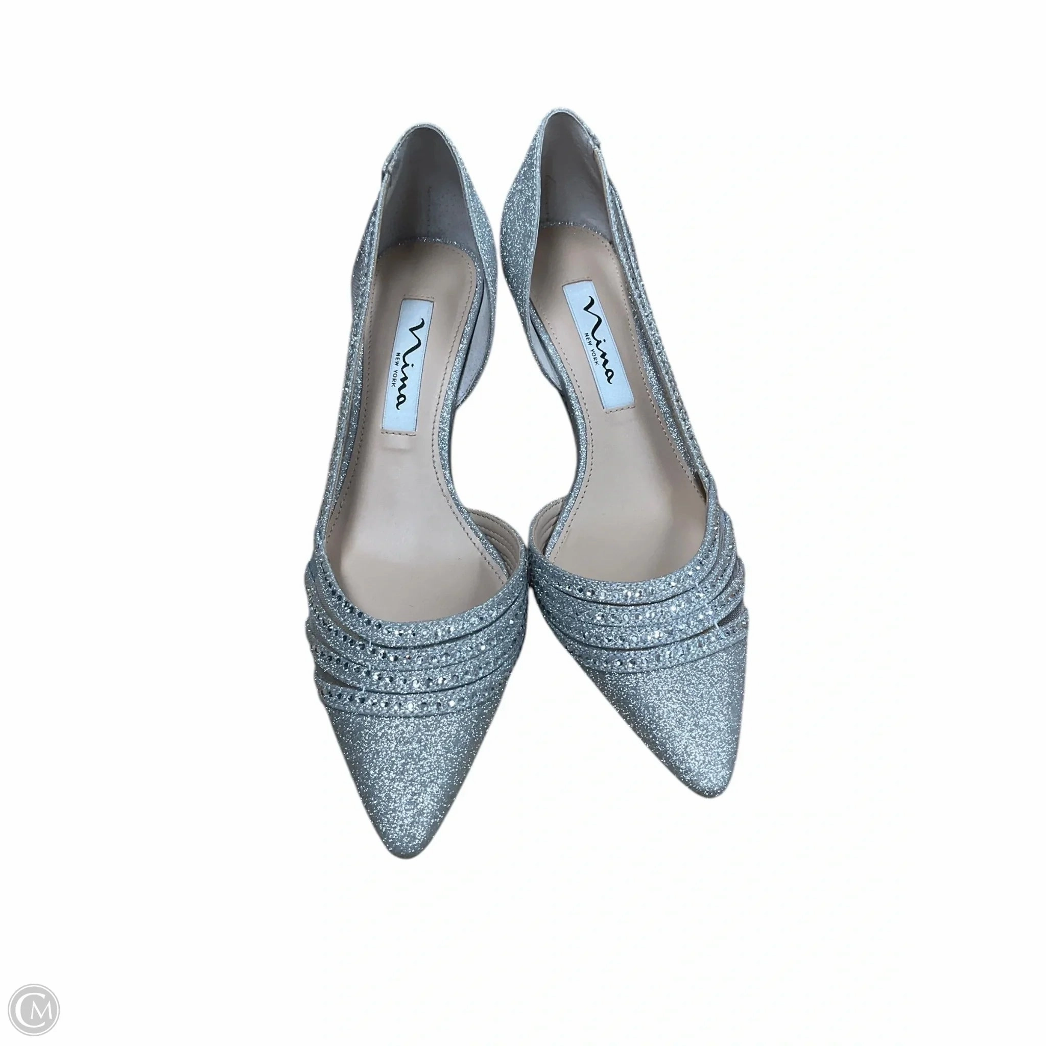 Shoes Heels Kitten By Nina In Silver, Size: 6