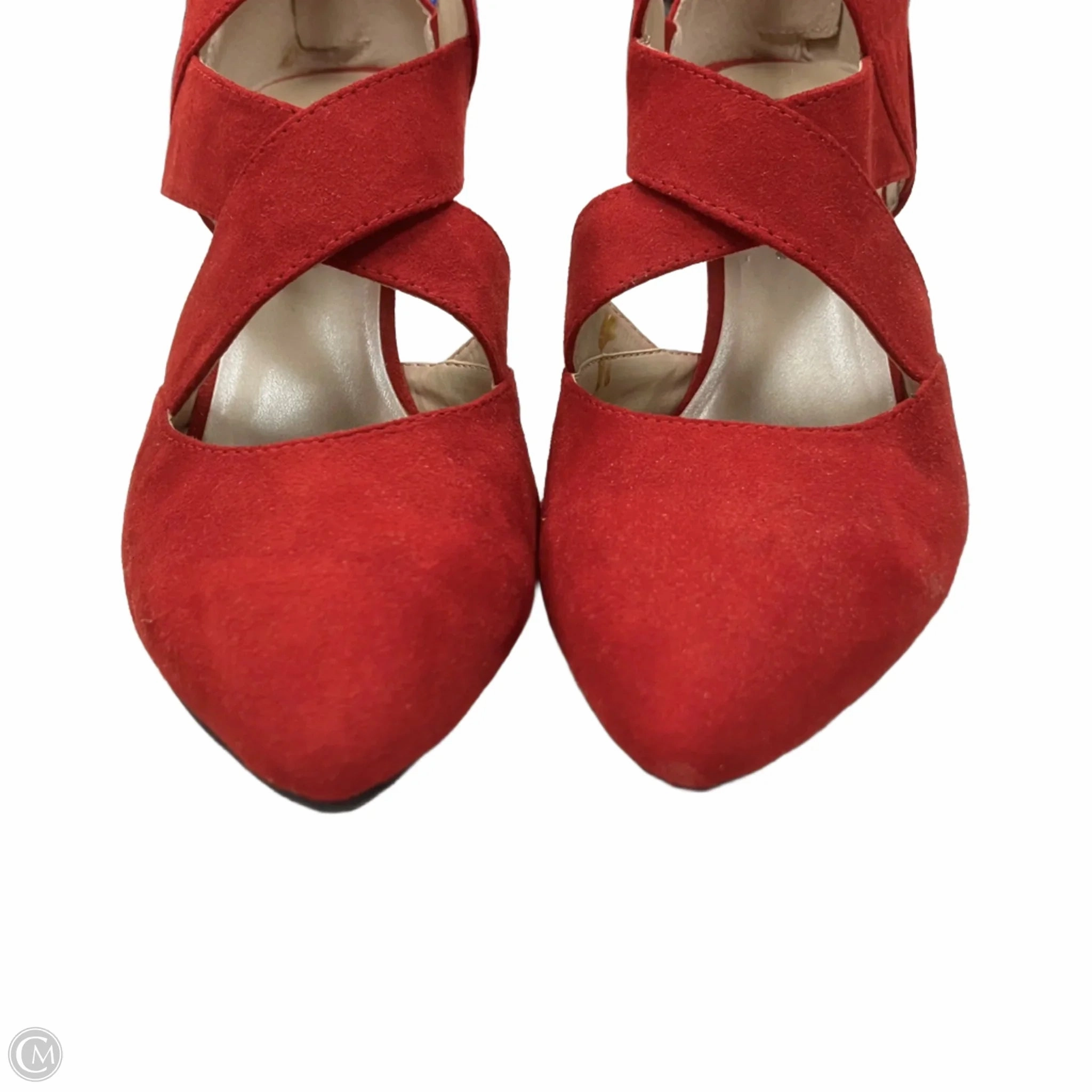 Shoes Heels Kitten By Unisa In Red, Size: 9