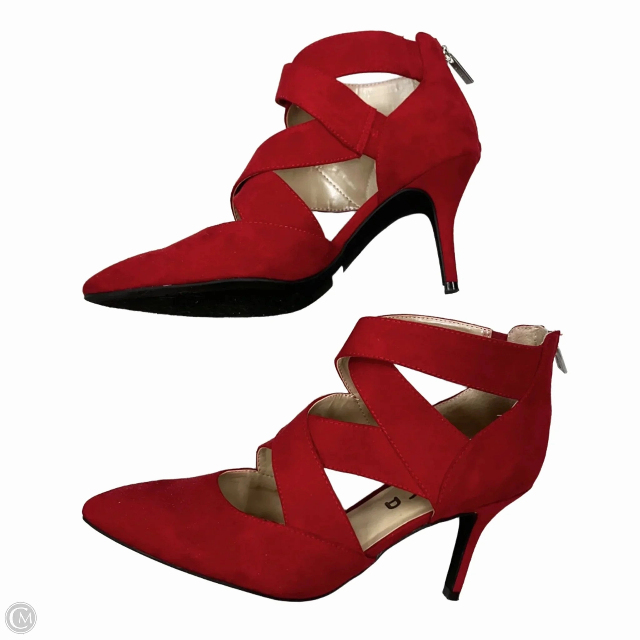 Shoes Heels Kitten By Unisa In Red, Size: 9