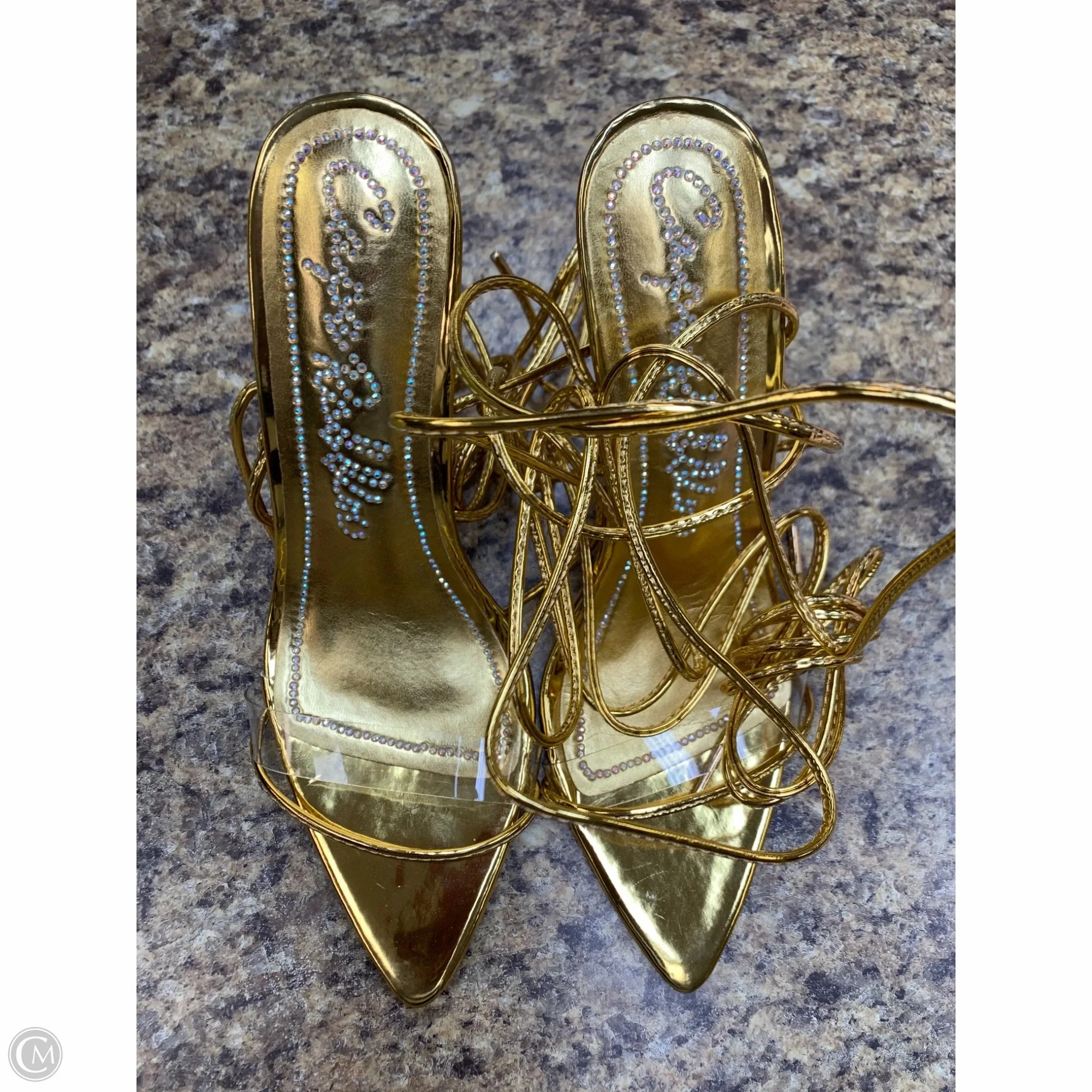 Shoes Heels Stiletto By Cmf In Gold, Size: 6