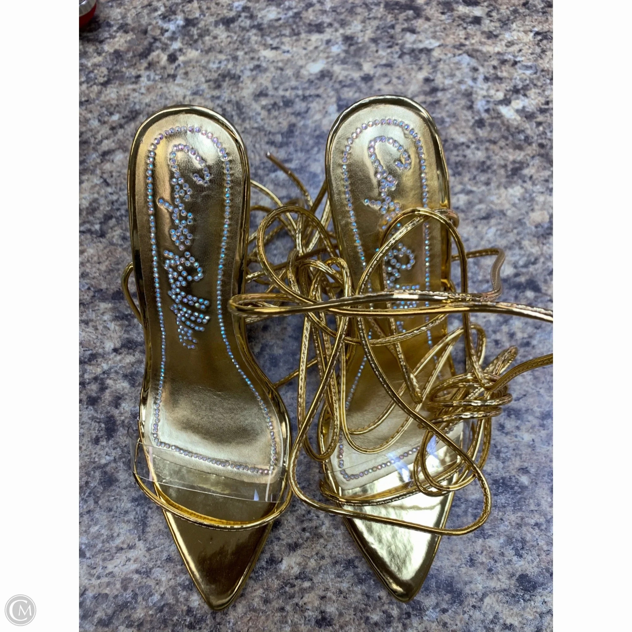 Shoes Heels Stiletto By Cmf In Gold, Size: 6