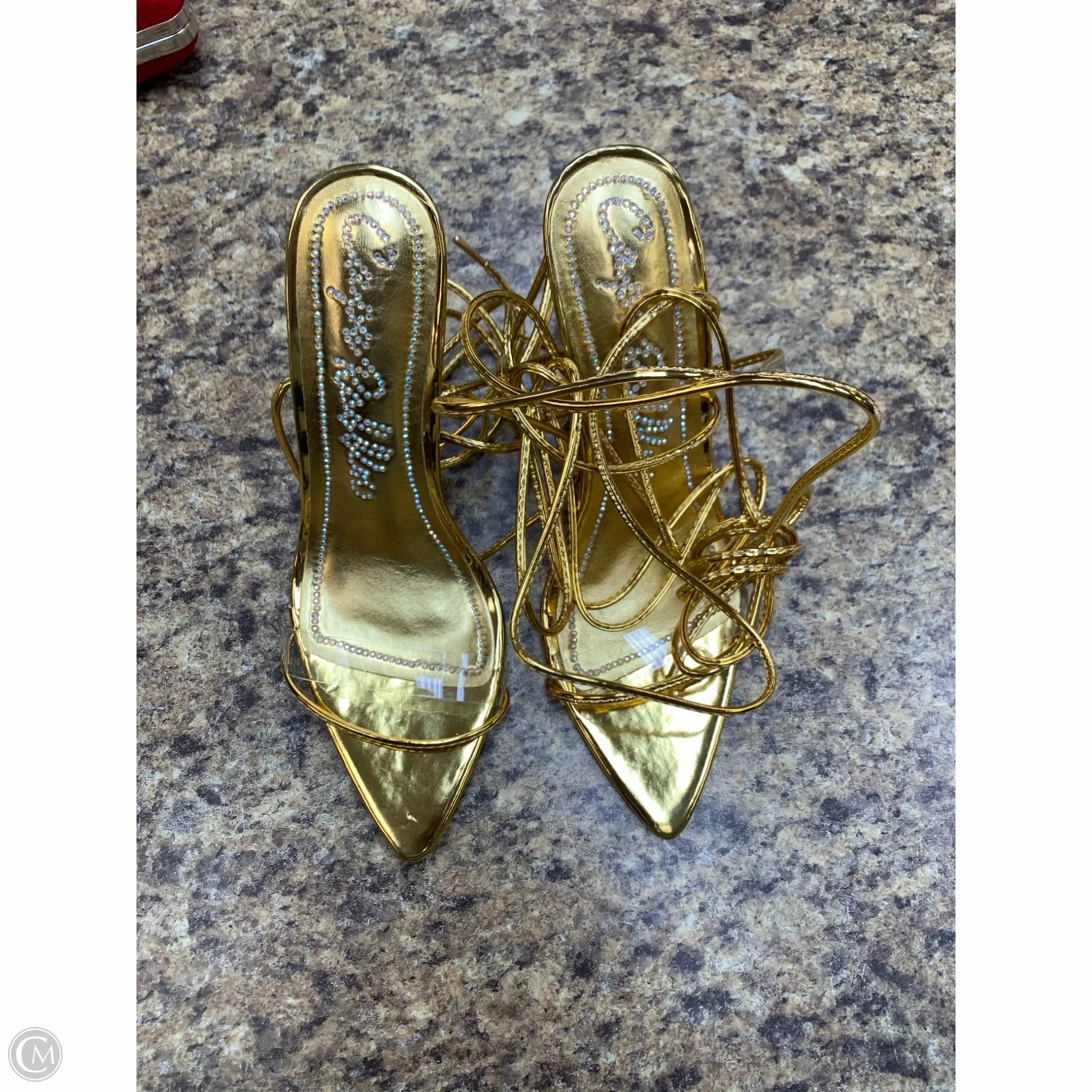 Shoes Heels Stiletto By Cmf In Gold, Size: 6