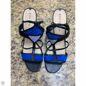 Shoes Heels Stiletto By Via Spiga In Black & Blue, Size: 10