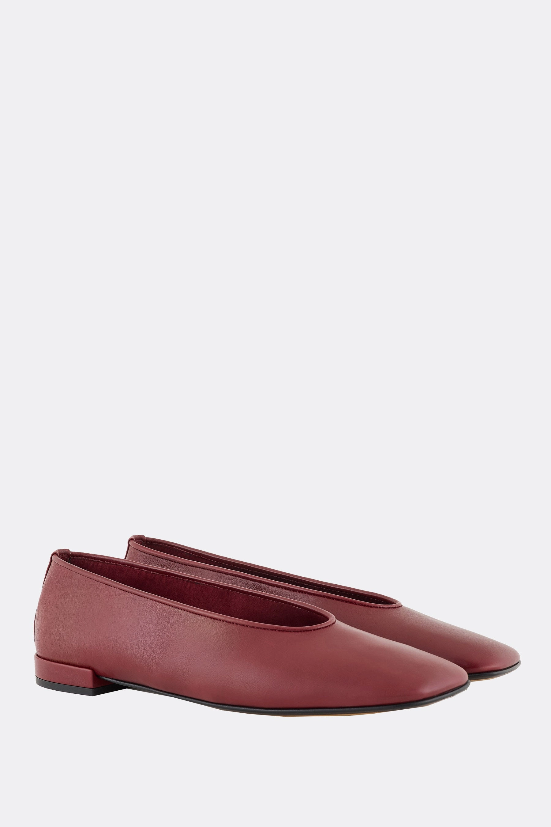 smooth leather ballerinas