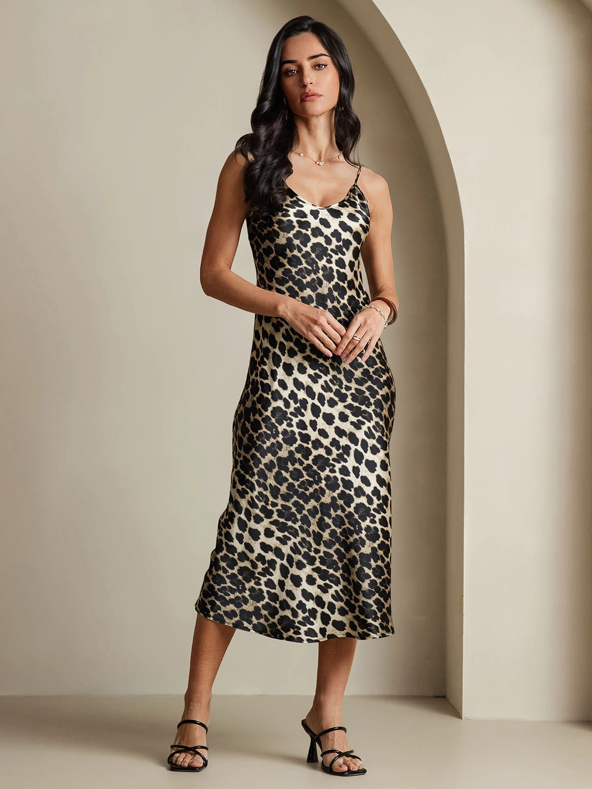 Spaghetti Strap Long Silk Nightgown/Dress