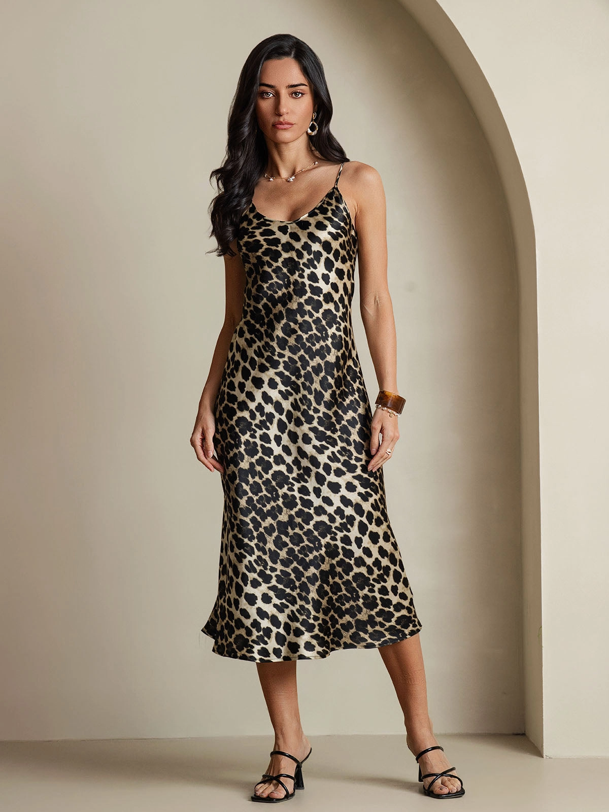 Spaghetti Strap Long Silk Nightgown/Dress