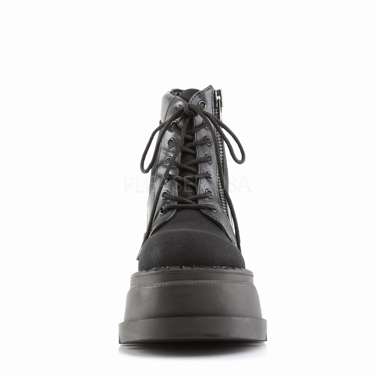 STOMP-10  Black Canvas-Vegan Leather