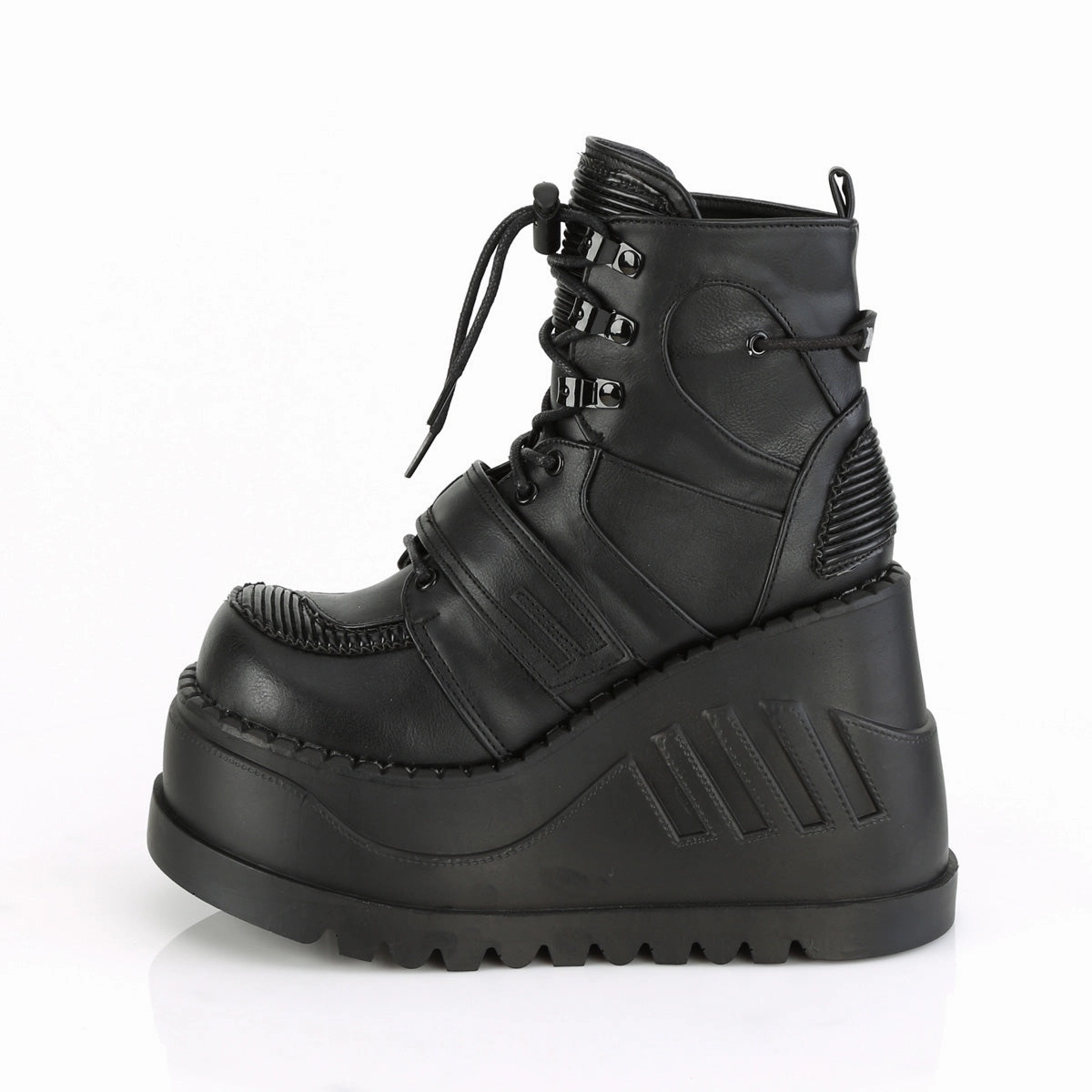 STOMP-13  Black Vegan Leather