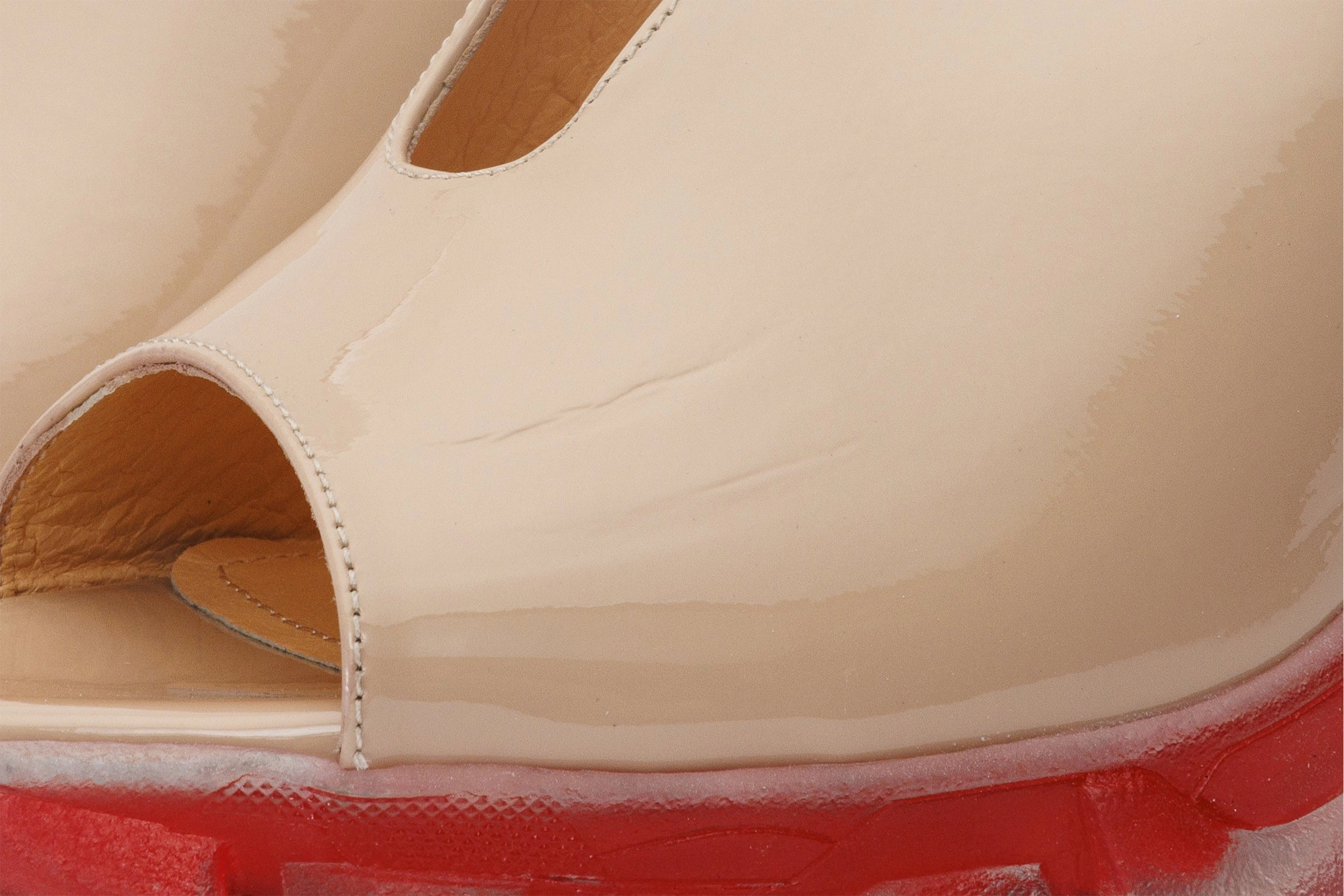 The Caratal Cream Patent Leather Women Sandal