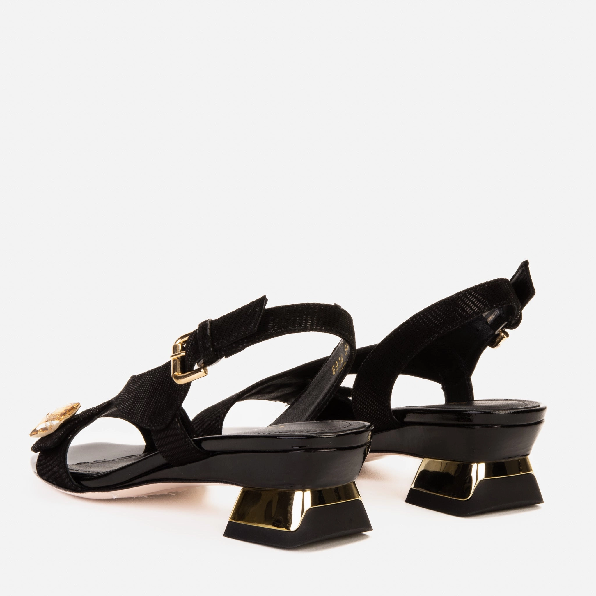 The Iconic Black Leather Women Sandal