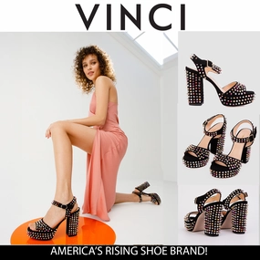The Tampico Black Suede Leather Spike Platform Heel Sandal