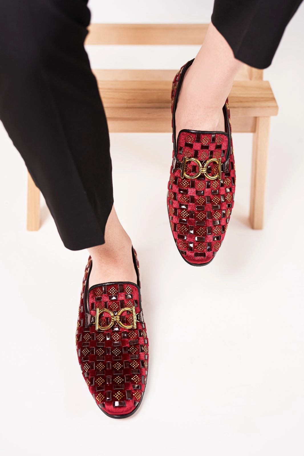 The Vicino Shoe Burgundy Bit Dress Loafer Limited Edition Men Shoe