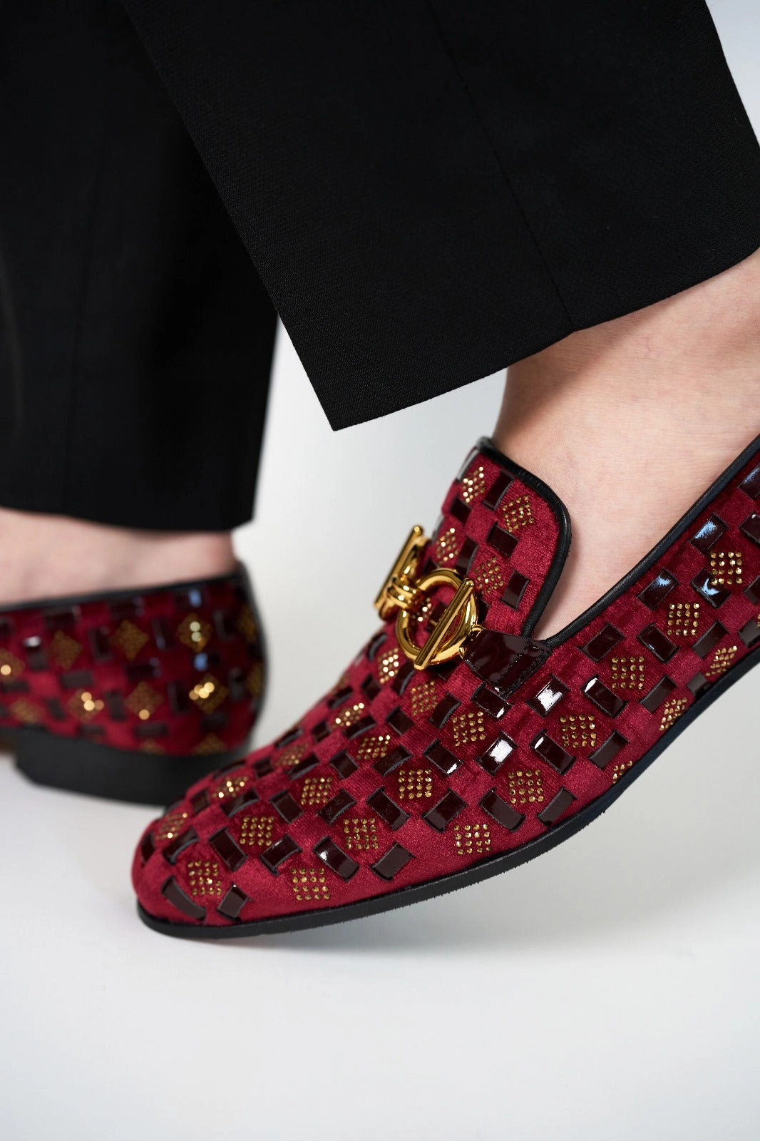 The Vicino Shoe Burgundy Bit Dress Loafer Limited Edition Men Shoe