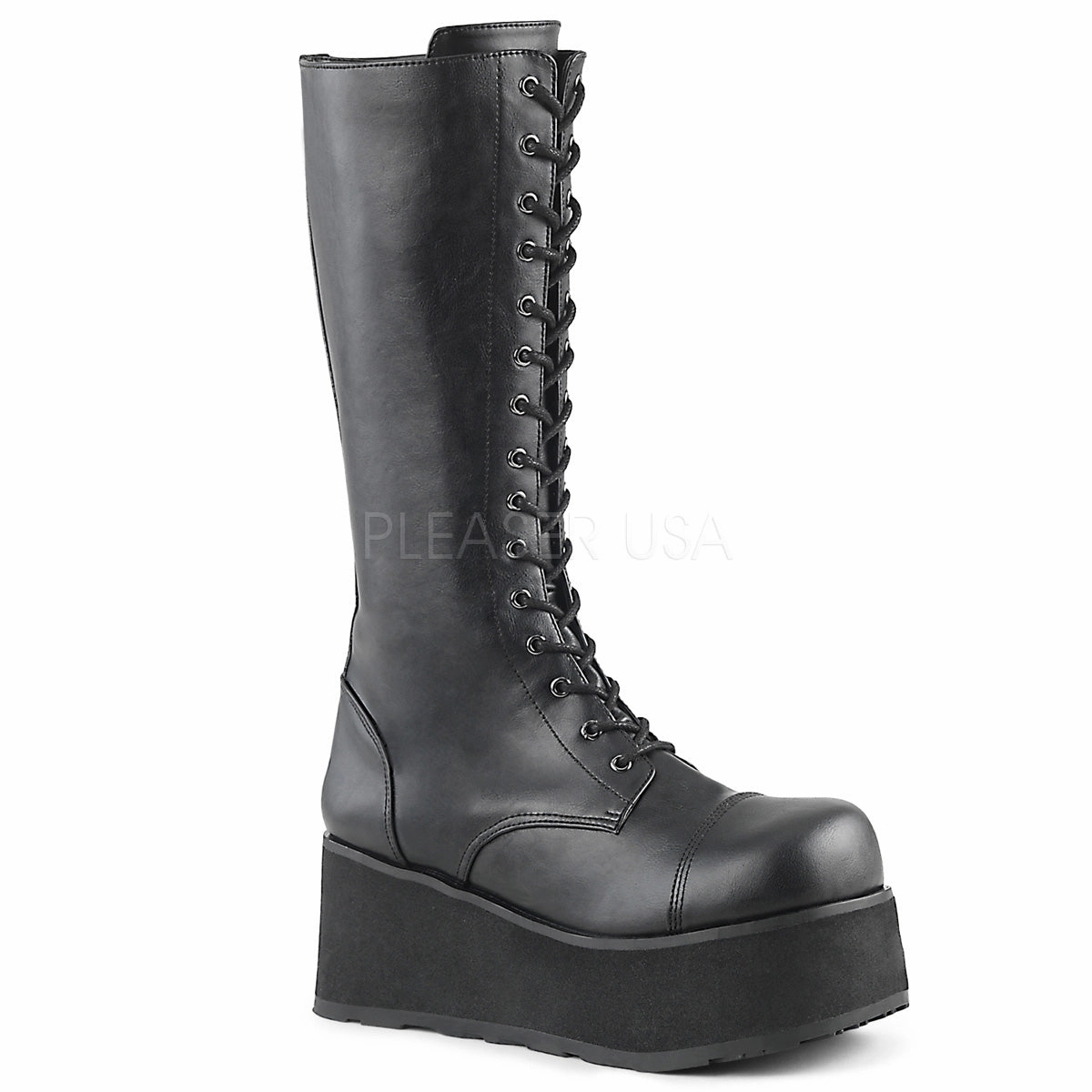 TRASHVILLE-502  Black Vegan Leather