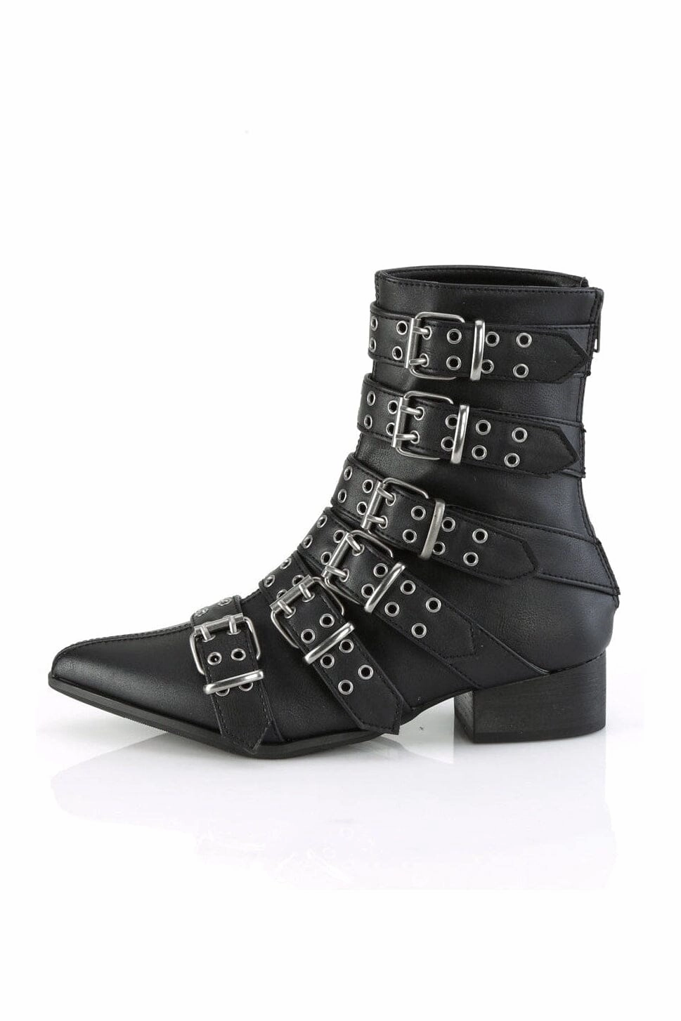 WARLOCK-70 Black Vegan Leather Knee Boot