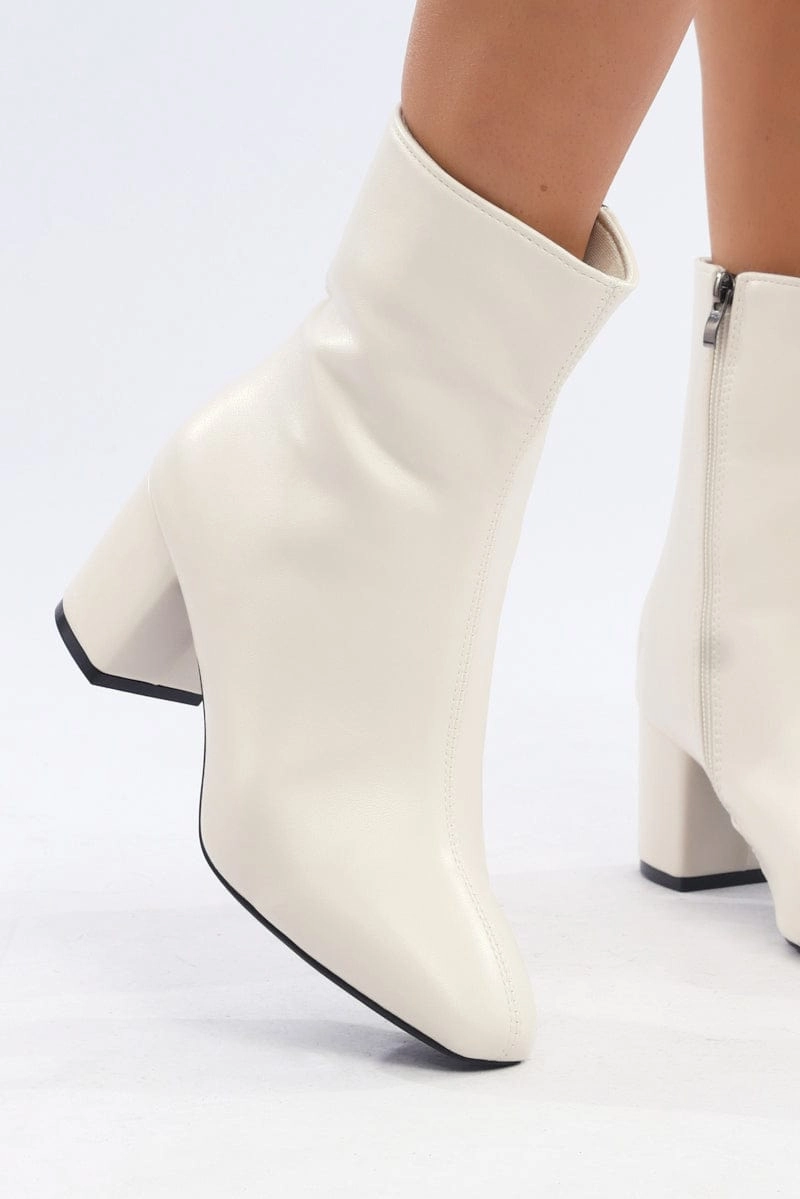 White Ankle Boots