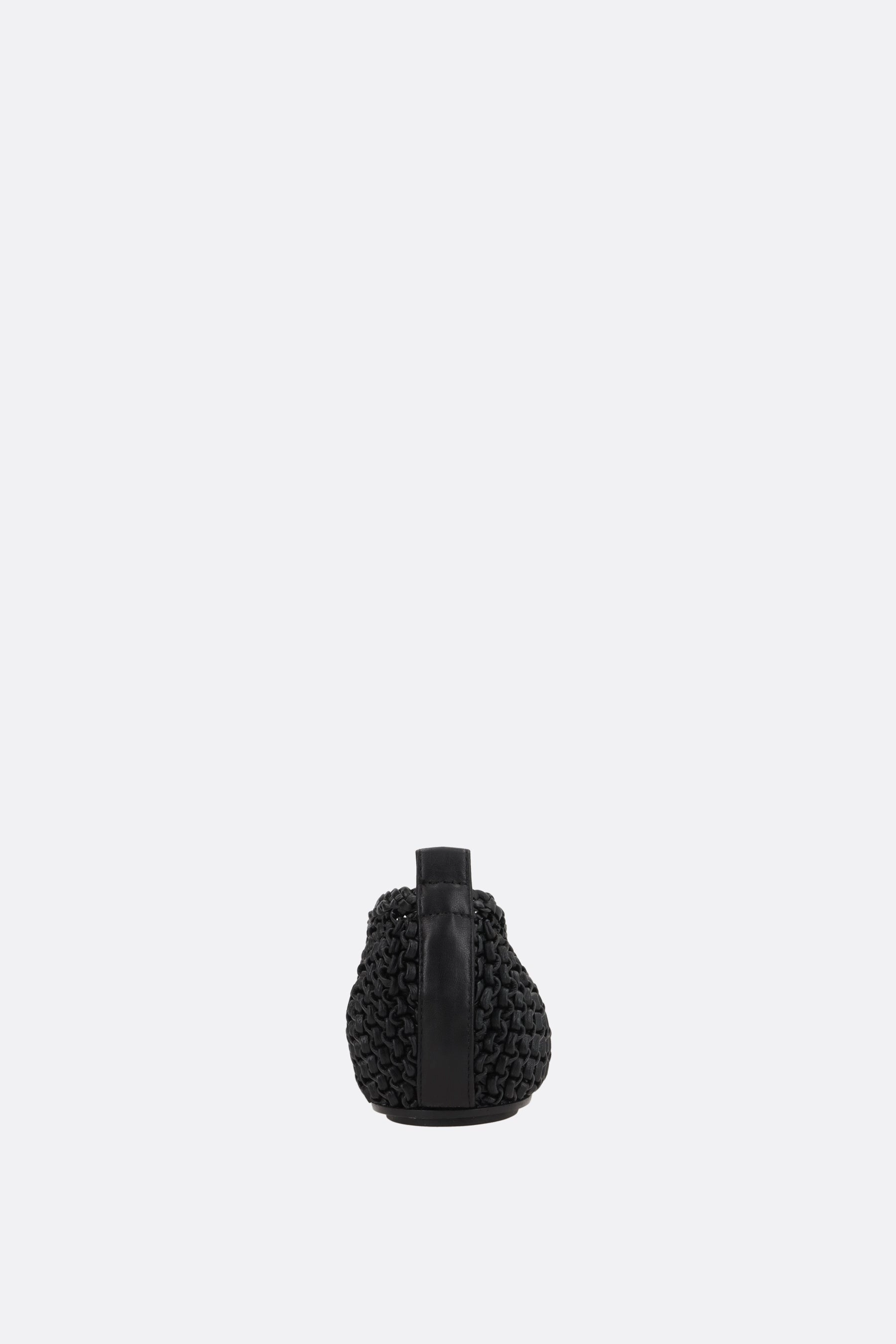 woven nappa ballerinas