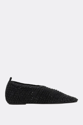woven nappa ballerinas