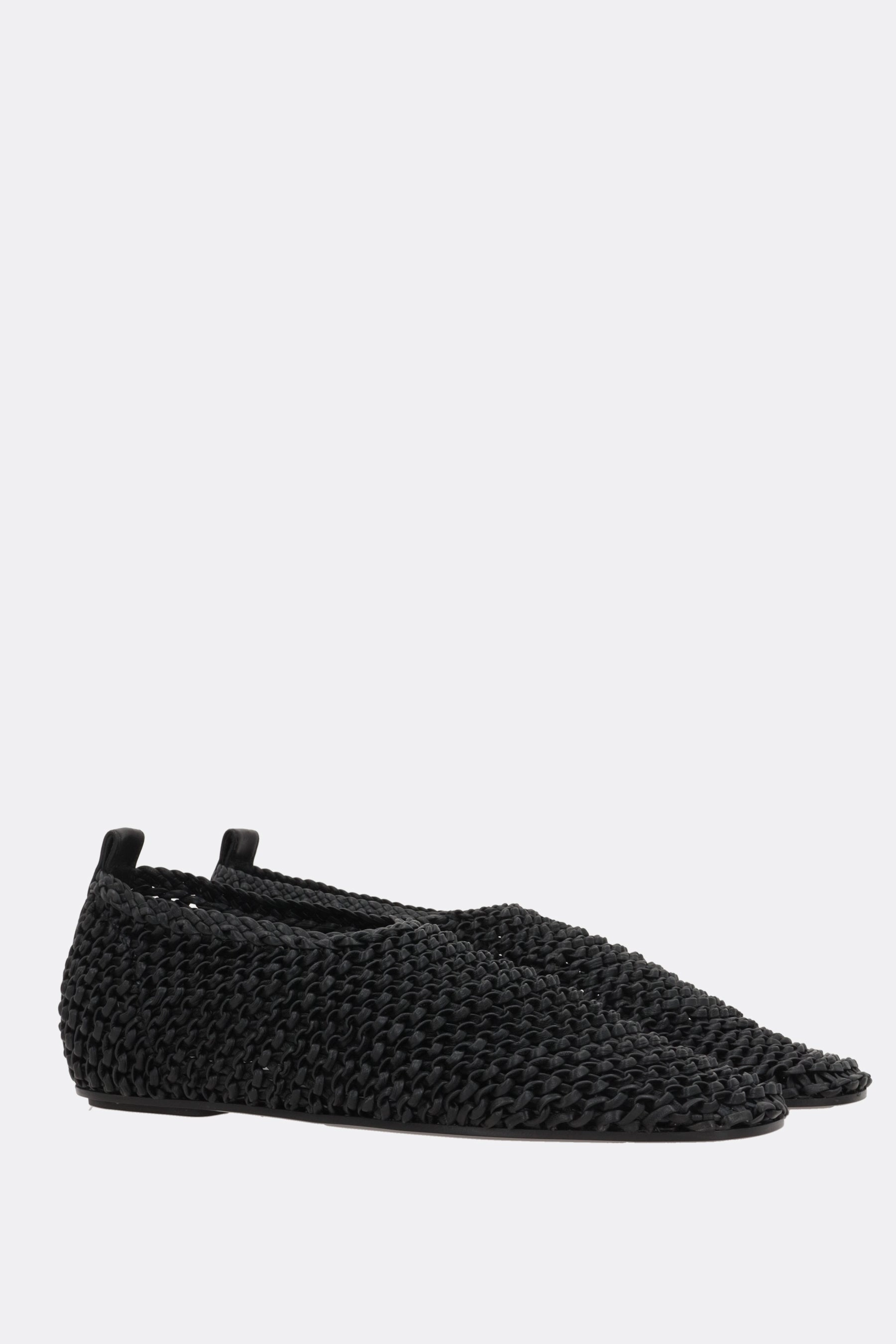 woven nappa ballerinas